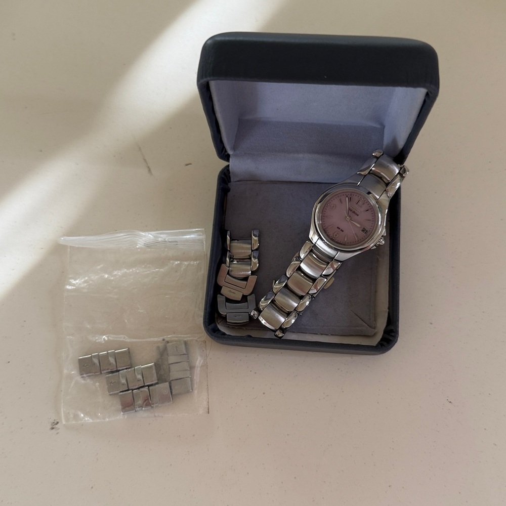 Citizen Silver Watch with Pink Dial